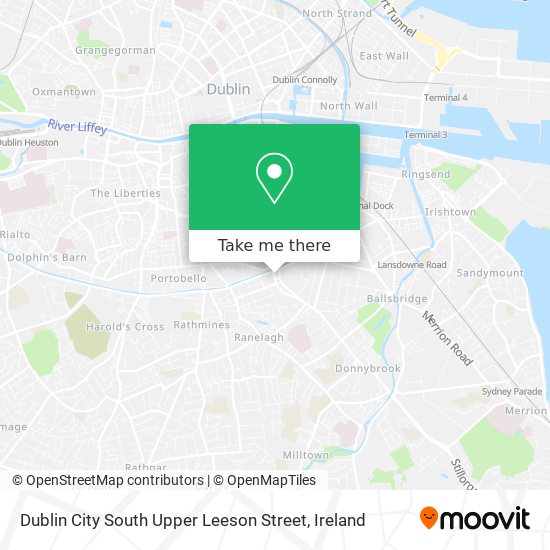 Dublin City South Upper Leeson Street map