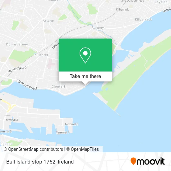 Bull Island stop 1752 map