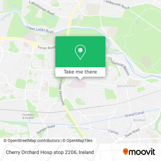 Cherry Orchard Hosp stop 2206 map