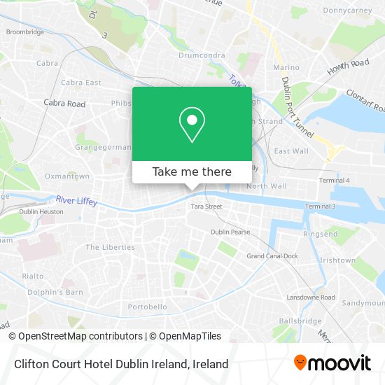 Clifton Court Hotel Dublin Ireland map
