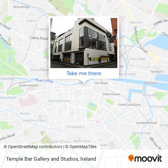 Temple Bar Gallery and Studios map