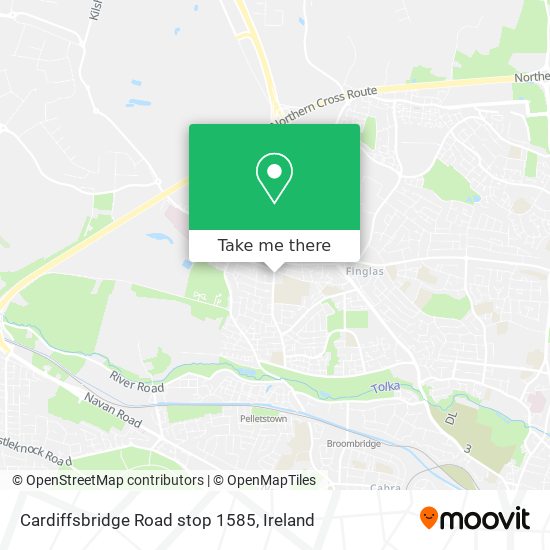 Cardiffsbridge Road stop 1585 map