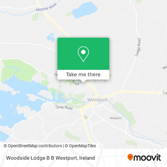 Woodside Lodge B B Westport map