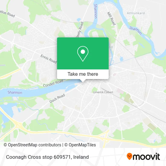 Coonagh Cross stop 609571 map