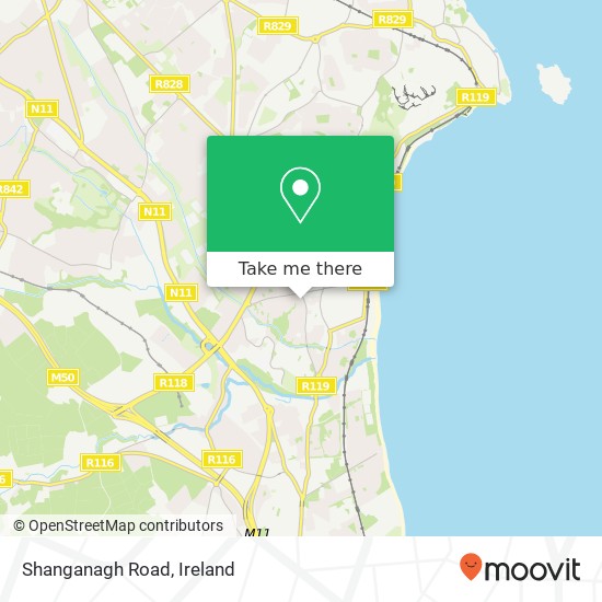 Shanganagh Road map