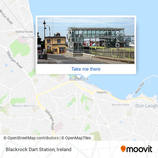 Blackrock Dart Station map