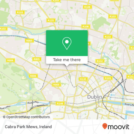 Cabra Park Mews map