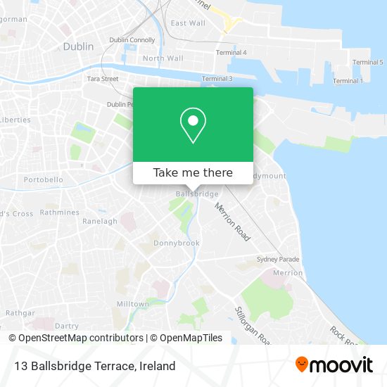 13 Ballsbridge Terrace map