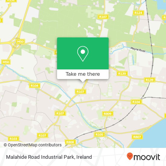 Malahide Road Industrial Park map