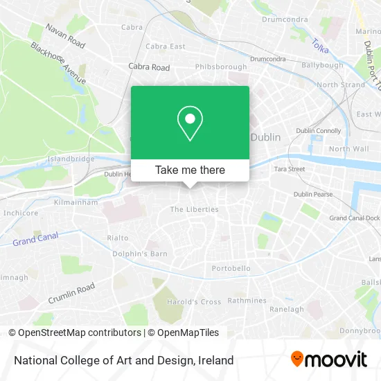 National College of Art and Design map