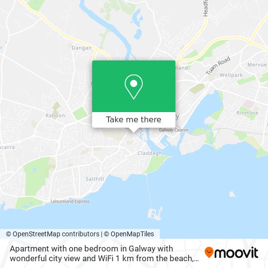 Apartment with one bedroom in Galway with wonderful city view and WiFi 1 km from the beach map