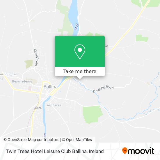 Twin Trees Hotel Leisure Club Ballina map