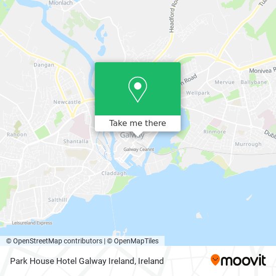 Park House Hotel Galway Ireland map