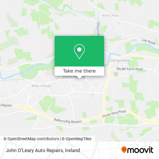 John O'Leary Auto Repairs map