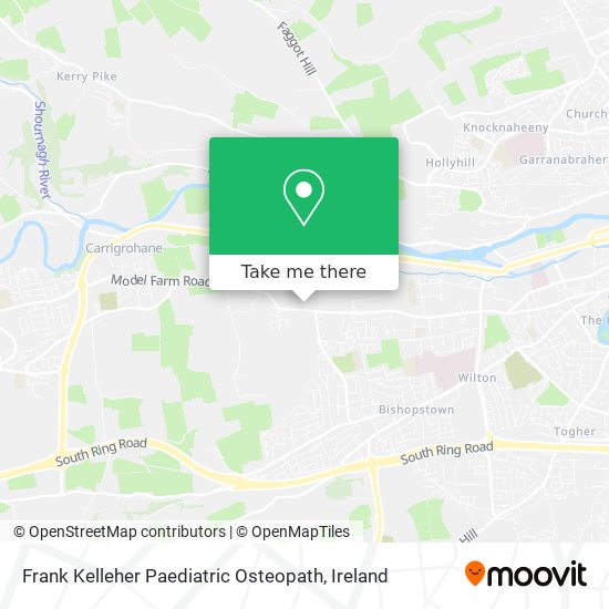Frank Kelleher Paediatric Osteopath map