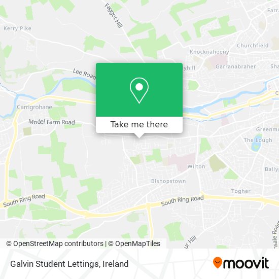Galvin Student Lettings map