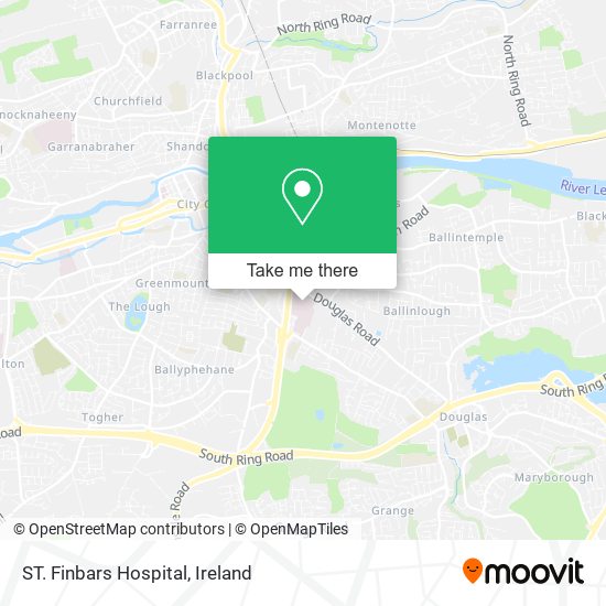 ST. Finbars Hospital map