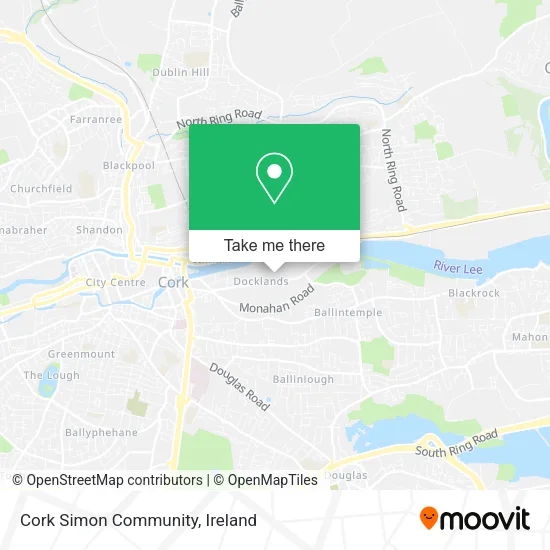 Cork Simon Community map