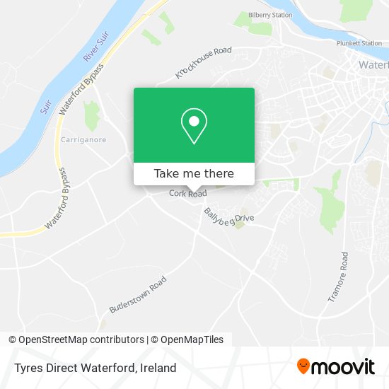 Tyres Direct Waterford map