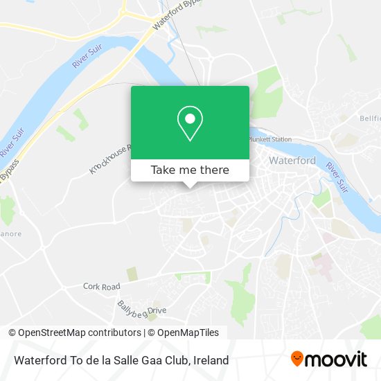 Waterford To de la Salle Gaa Club map