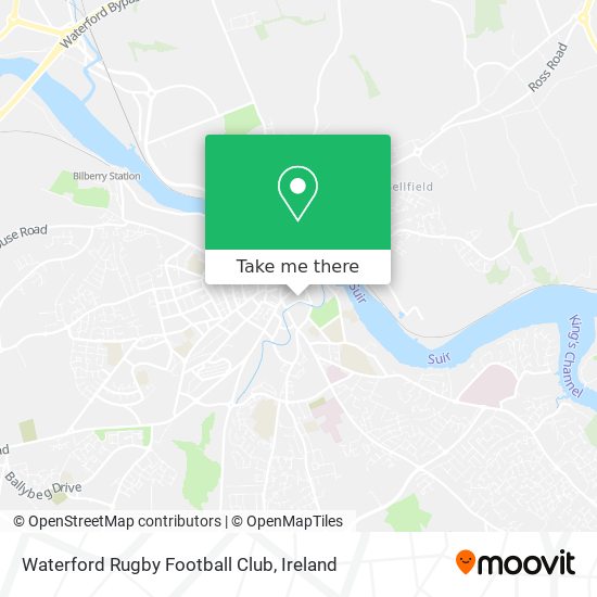 Waterford Rugby Football Club map