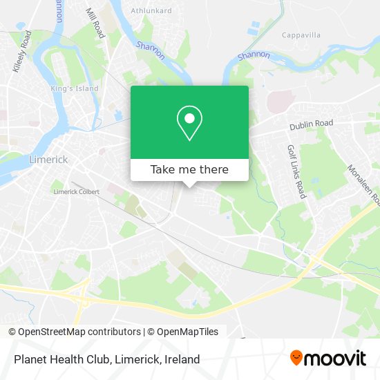 Planet Health Club, Limerick map