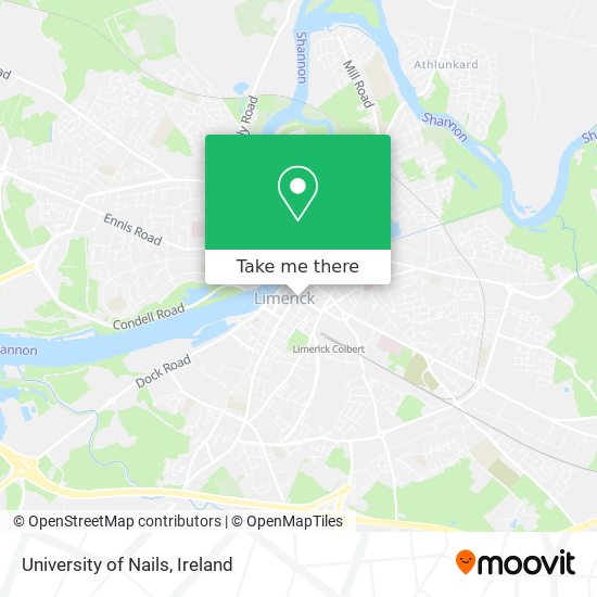 University of Nails map