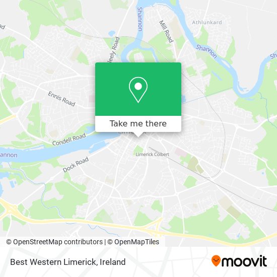 Best Western Limerick map