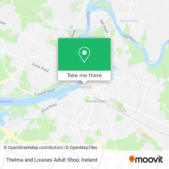 Thelma and Louises Adult Shop map