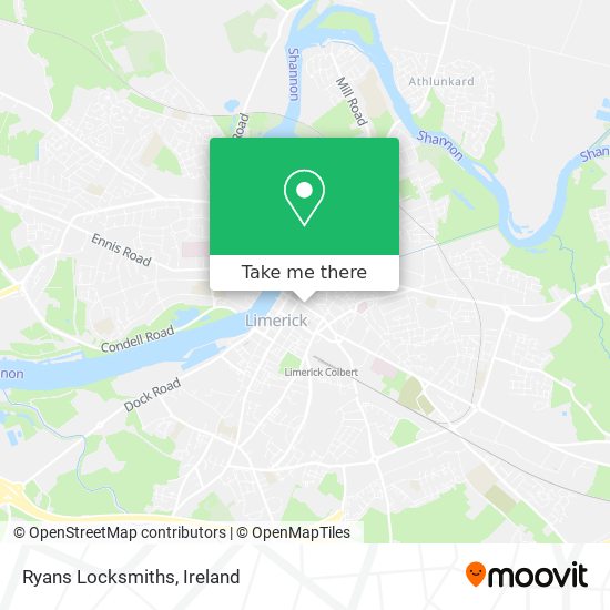 Ryans Locksmiths map