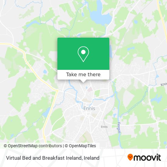 Virtual Bed and Breakfast Ireland map