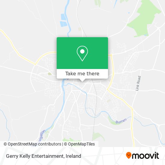 Gerry Kelly Entertainment map