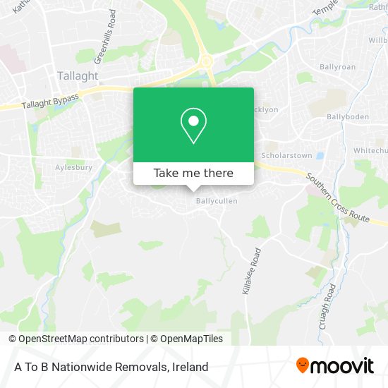 A To B Nationwide Removals map