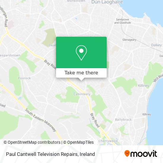 Paul Cantwell Television Repairs map