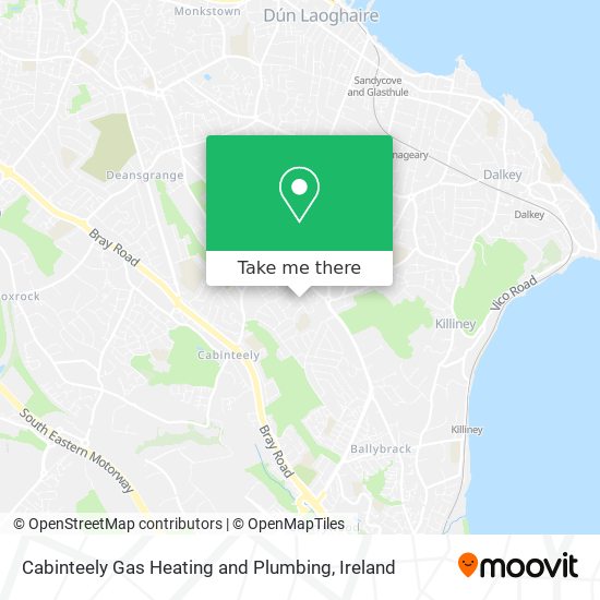 Cabinteely Gas Heating and Plumbing map