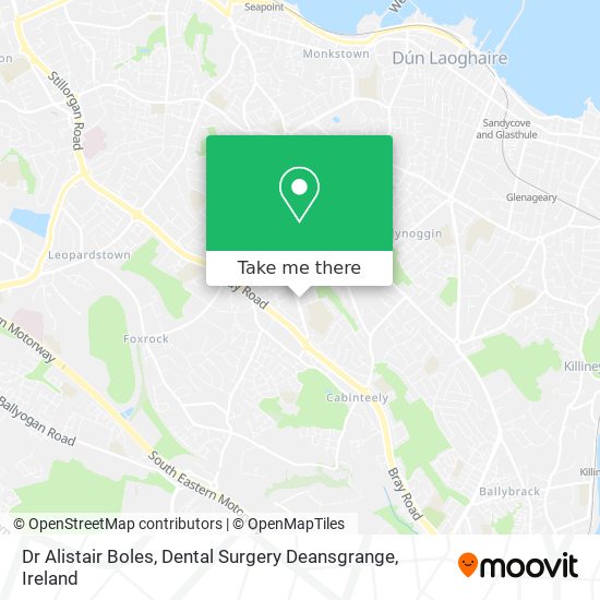 Dr Alistair Boles, Dental Surgery Deansgrange map