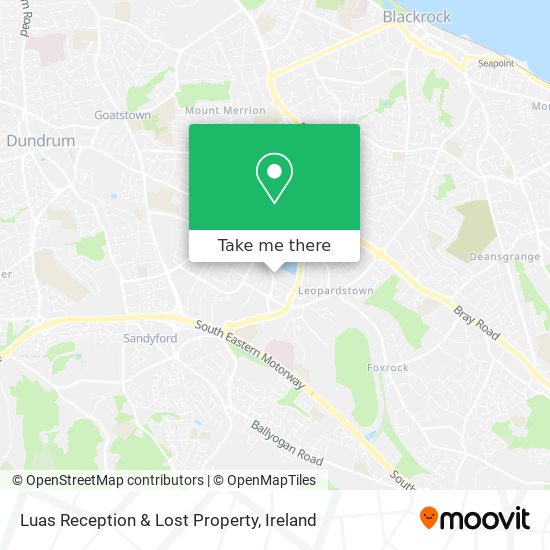 Luas Reception & Lost Property map