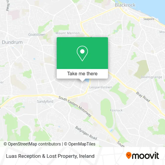 Luas Reception & Lost Property map