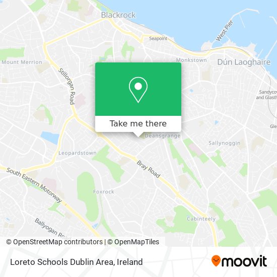 Loreto Schools Dublin Area map