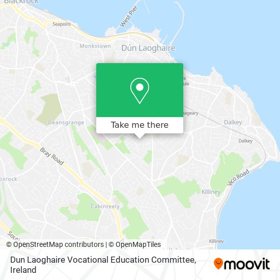 Dun Laoghaire Vocational Education Committee map