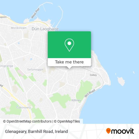 Glenageary, Barnhill Road map