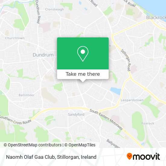 Naomh Olaf Gaa Club, Stillorgan map
