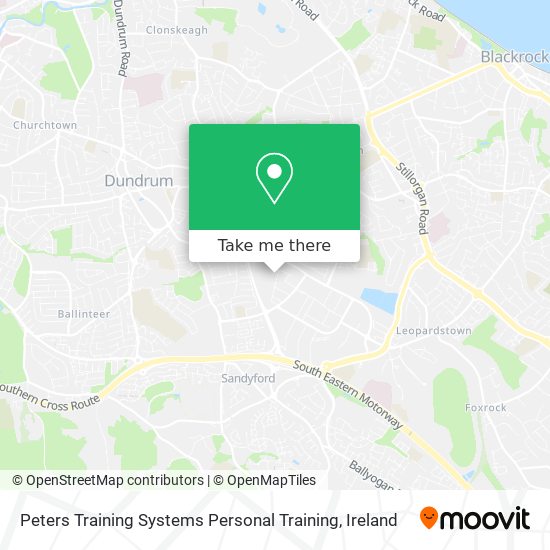 Peters Training Systems Personal Training map