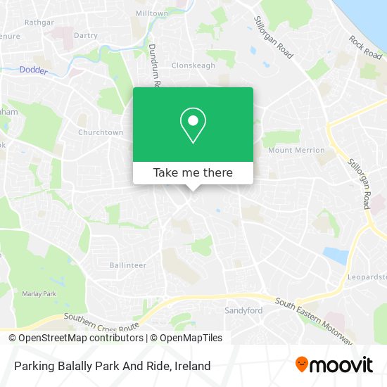 Parking Balally Park And Ride map