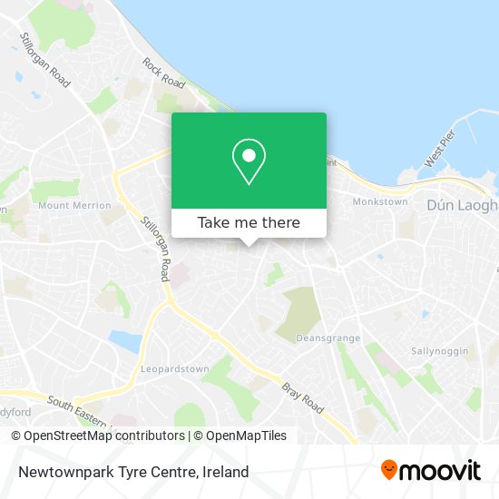 Newtownpark Tyre Centre map