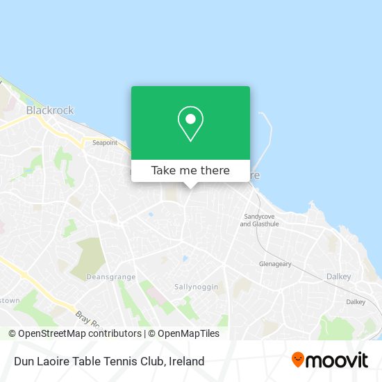 Dun Laoire Table Tennis Club map