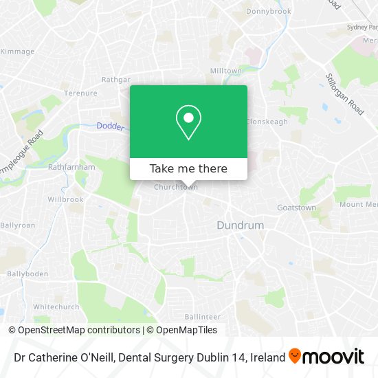 Dr Catherine O'Neill, Dental Surgery Dublin 14 map