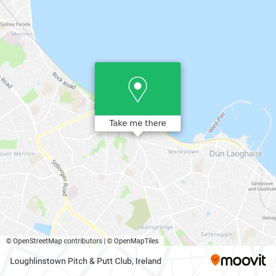 Loughlinstown Pitch & Putt Club map