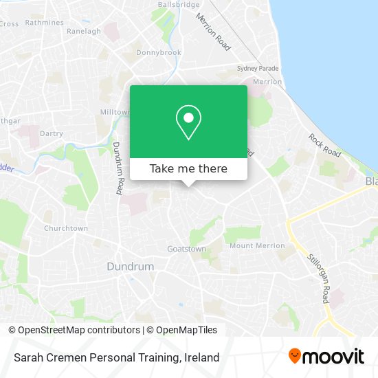 Sarah Cremen Personal Training map