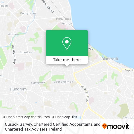 Cusack Garvey, Chartered Certified Accountants and Chartered Tax Advisers map